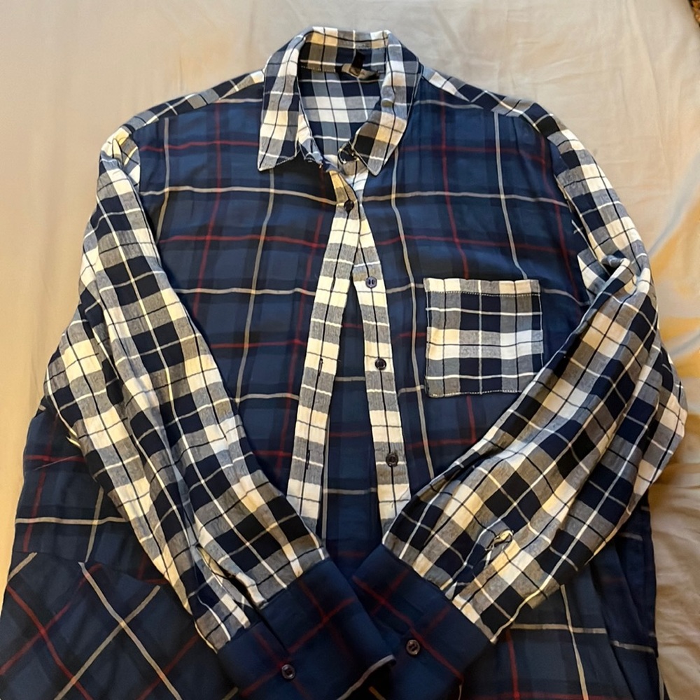 DREW L long sleeve fun flannel w pocket